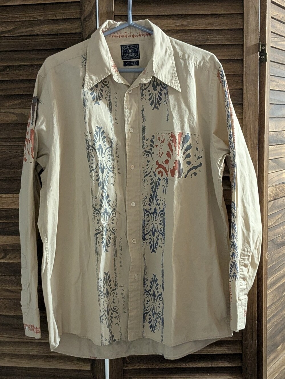 Lucky Brand Boho Western Style Long Sleeve Button Down